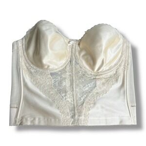 Lady Marlene Womens Sz 36D Bustier Corset Top Vintage Bridal Coquette Balletcore